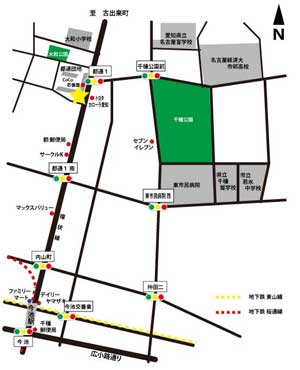 ひろばへの地図